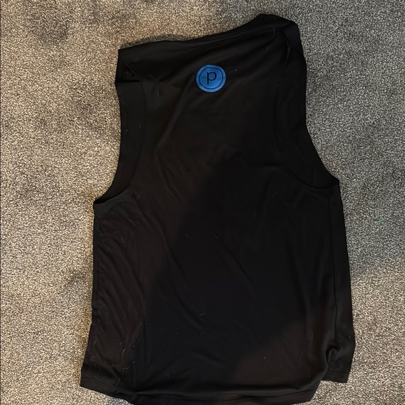 Pure Barre Black Tank Top with Blue Text - Picture 3 of 3